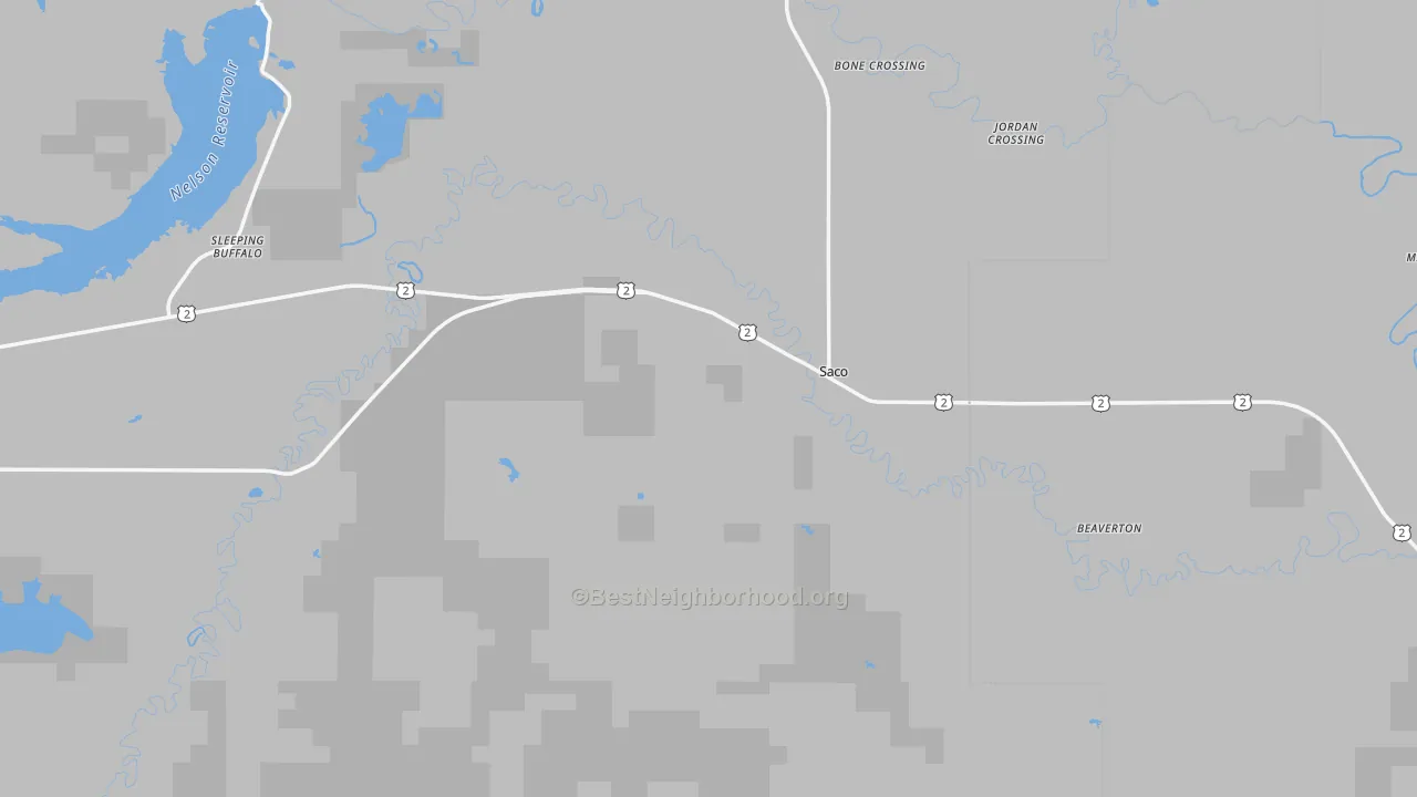 Transit Grade map of Saco, MT