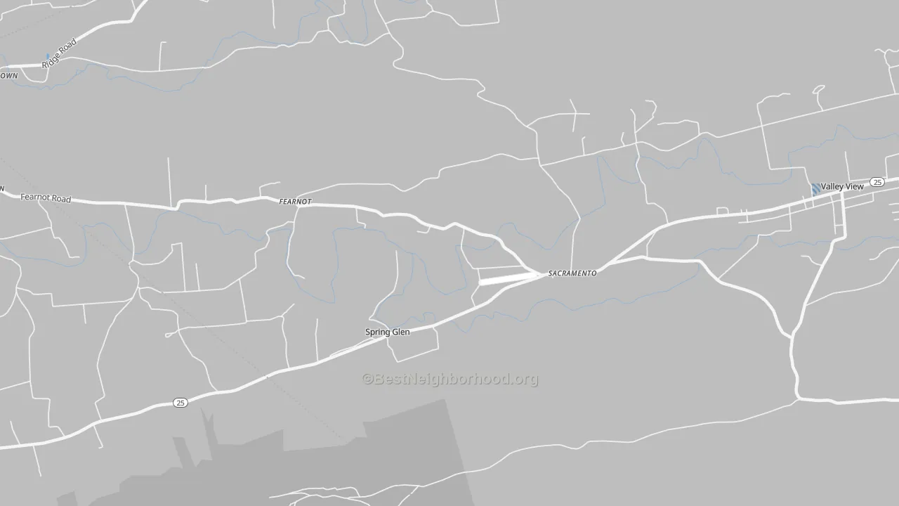 Transit Grade map of Sacramento, PA