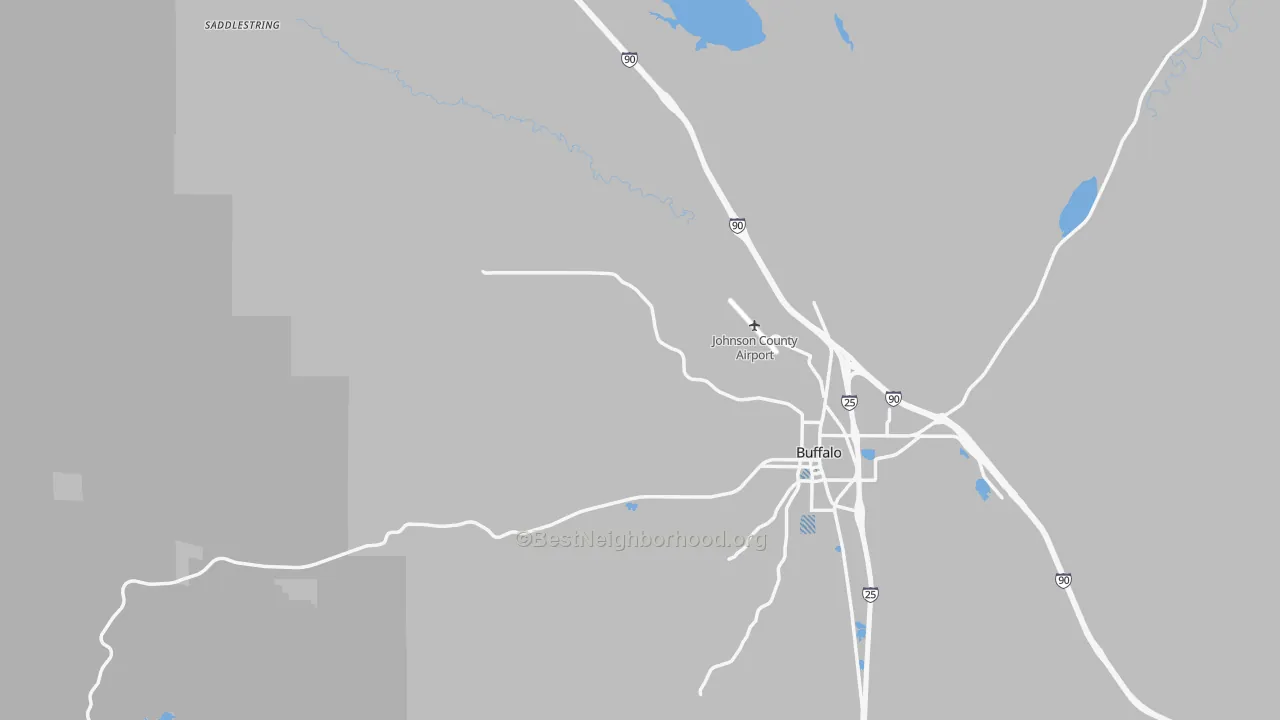 Transit Grade map of Saddlestring, WY