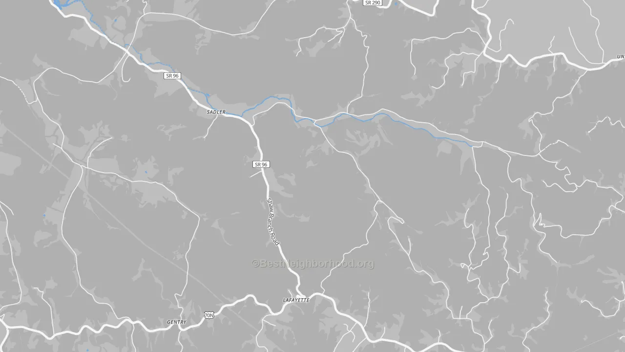 Transit Grade map of Sadler, TN