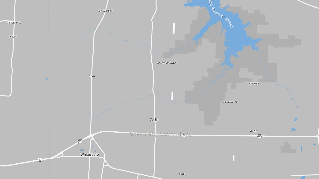 Transit Grade map of Sadler, TX