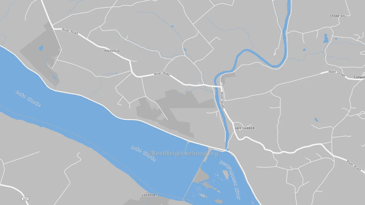Transit Grade map of Safe Harbor, PA