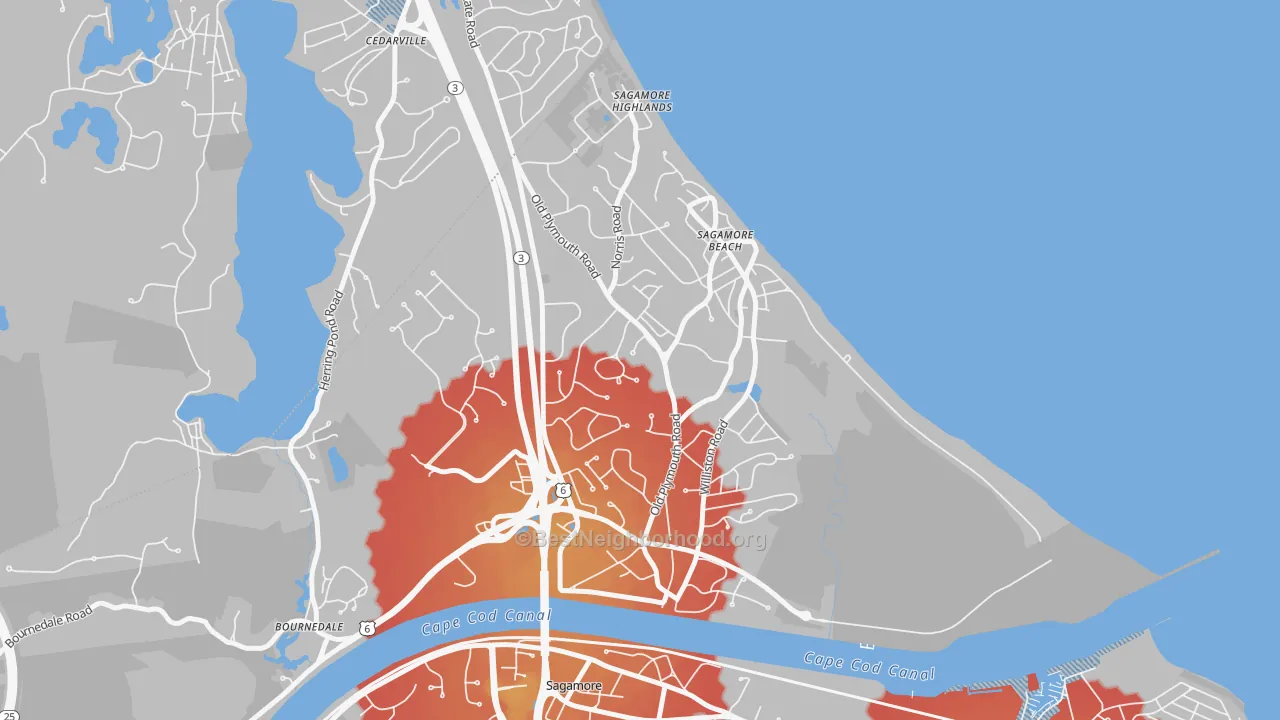 Transit Grade map of Sagamore Beach, MA