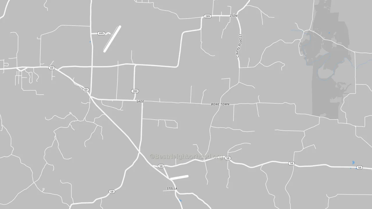 Transit Grade map of Sage, AR