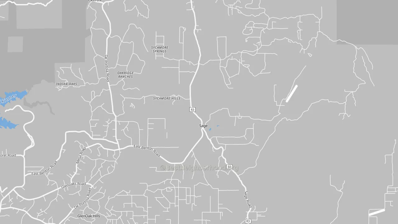 Transit Grade map of Sage, CA