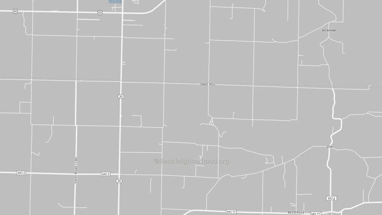 Transit Grade map of Sage Hill, MO