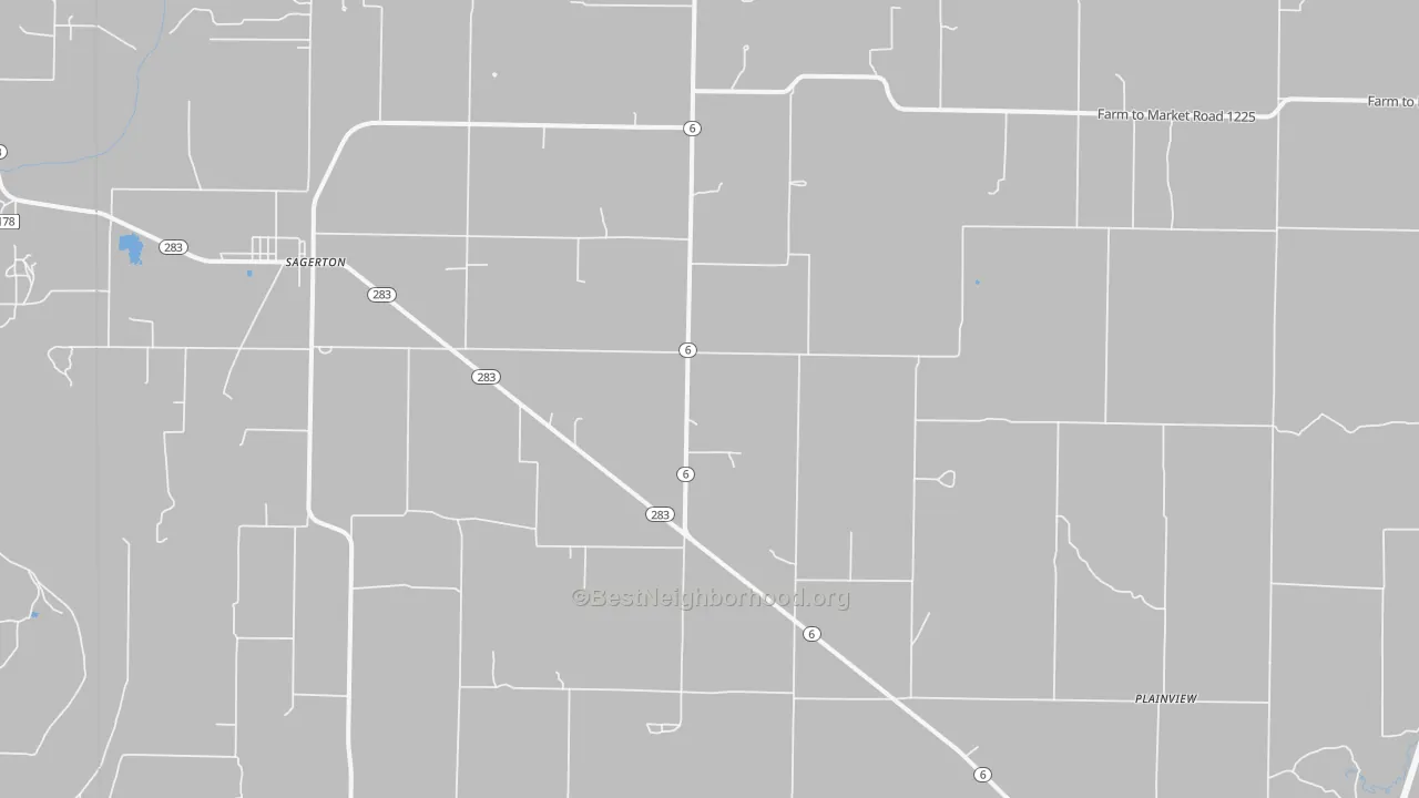 Transit Grade map of Sagerton, TX