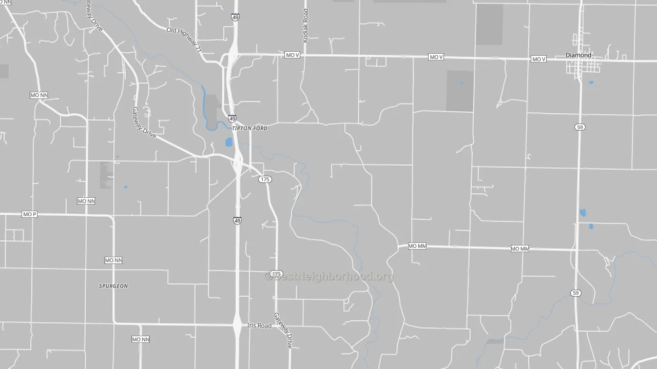 Transit Grade map of Saginaw, MO
