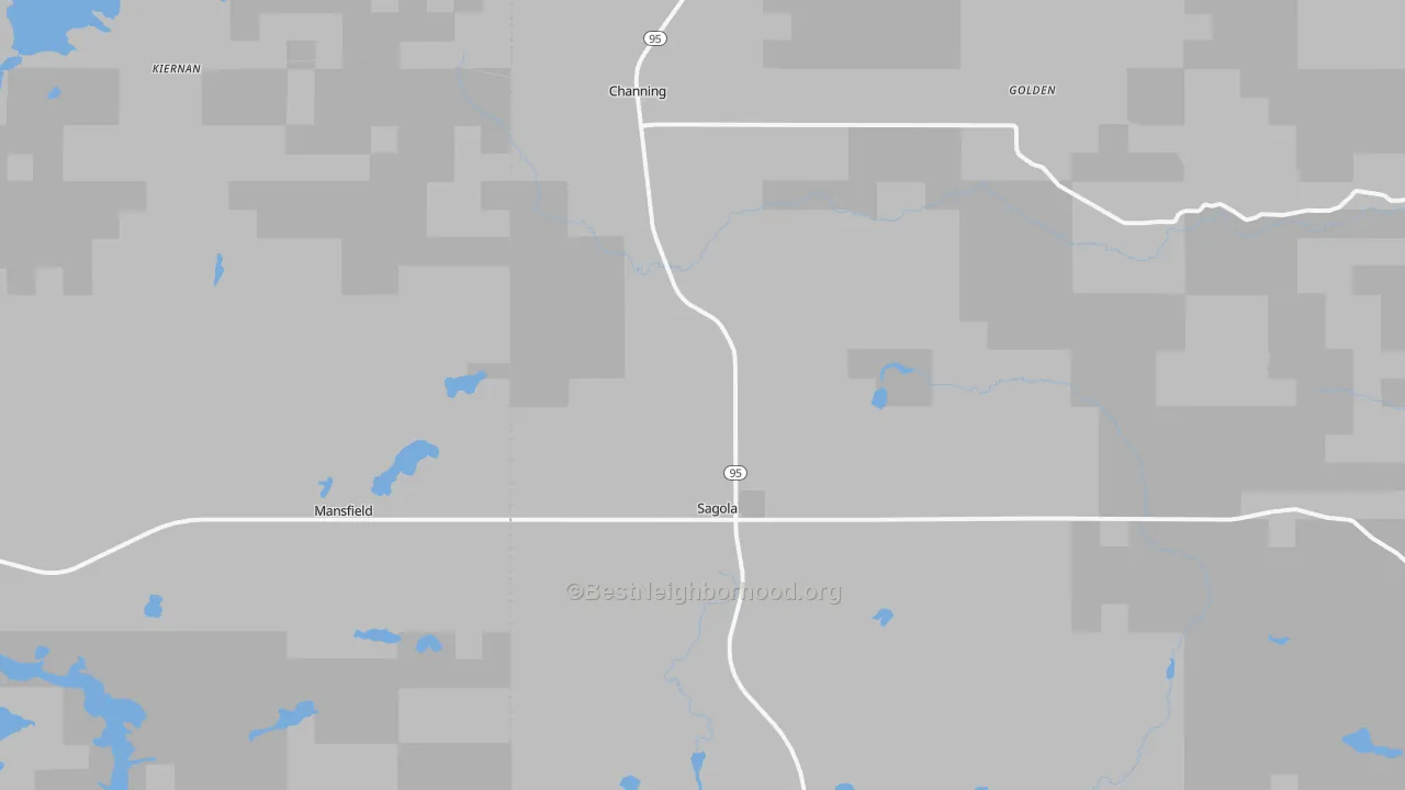 Transit Grade map of Sagola, MI