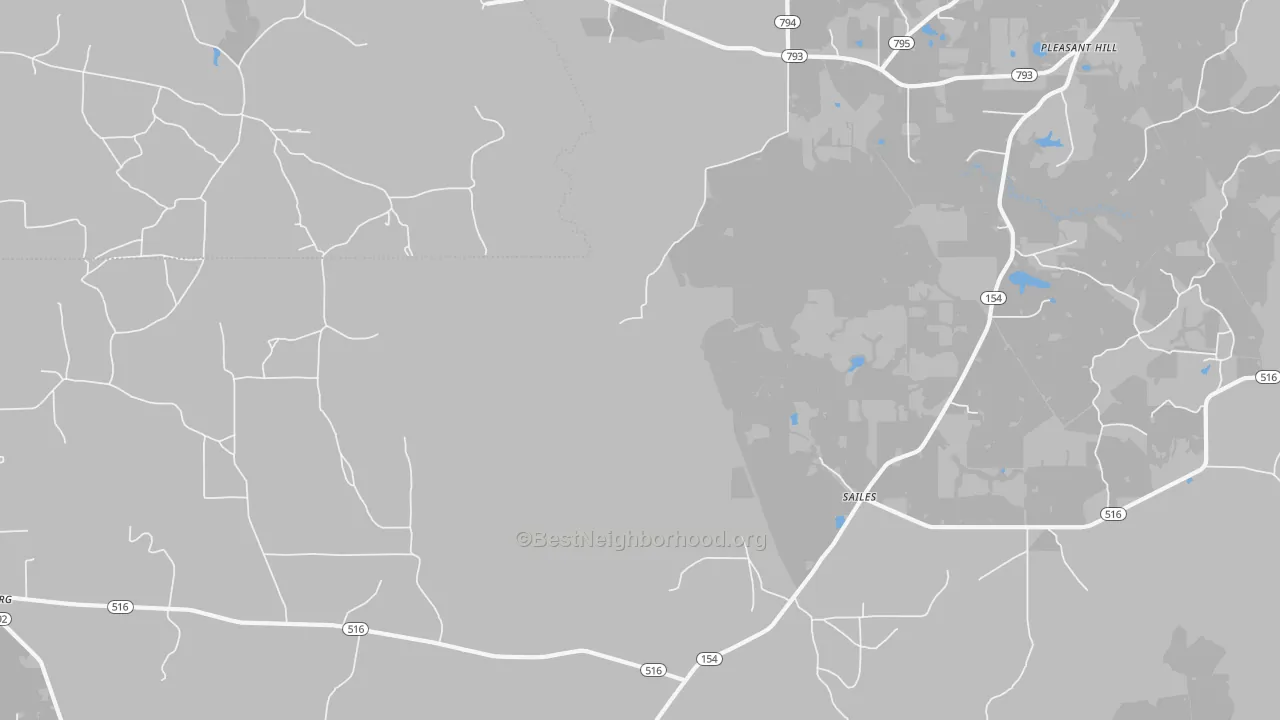 Transit Grade map of Sailes, LA