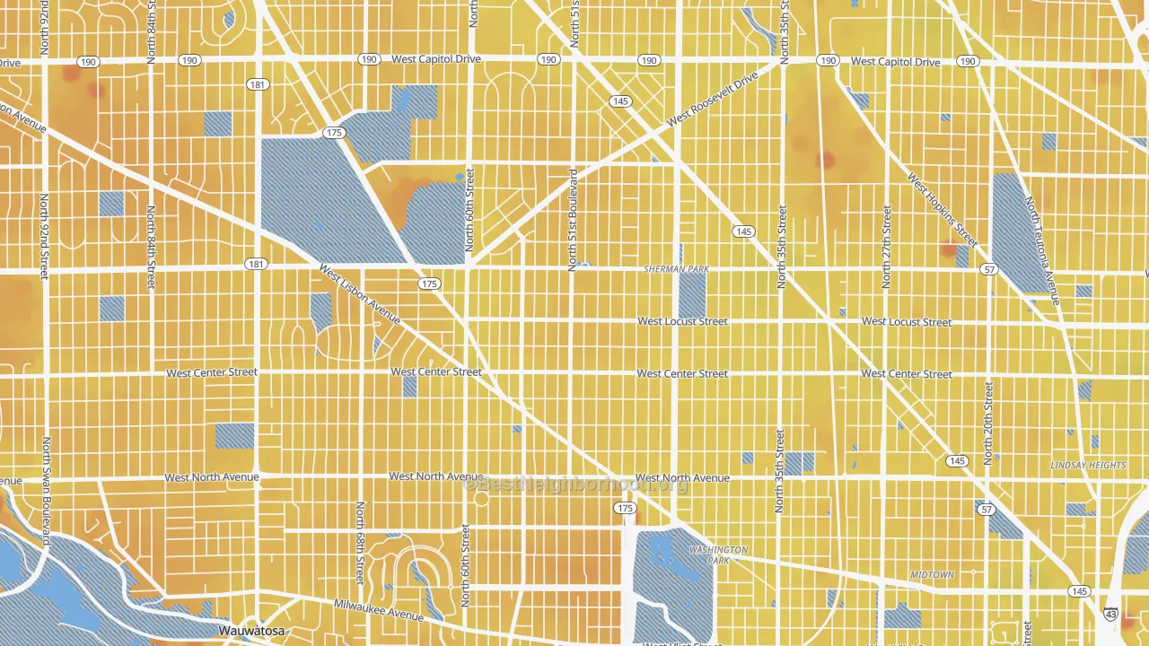 Transit Grade map of Saint Joseph, Milwaukee, WI