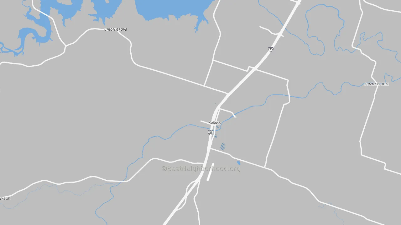 Transit Grade map of Salado, TX