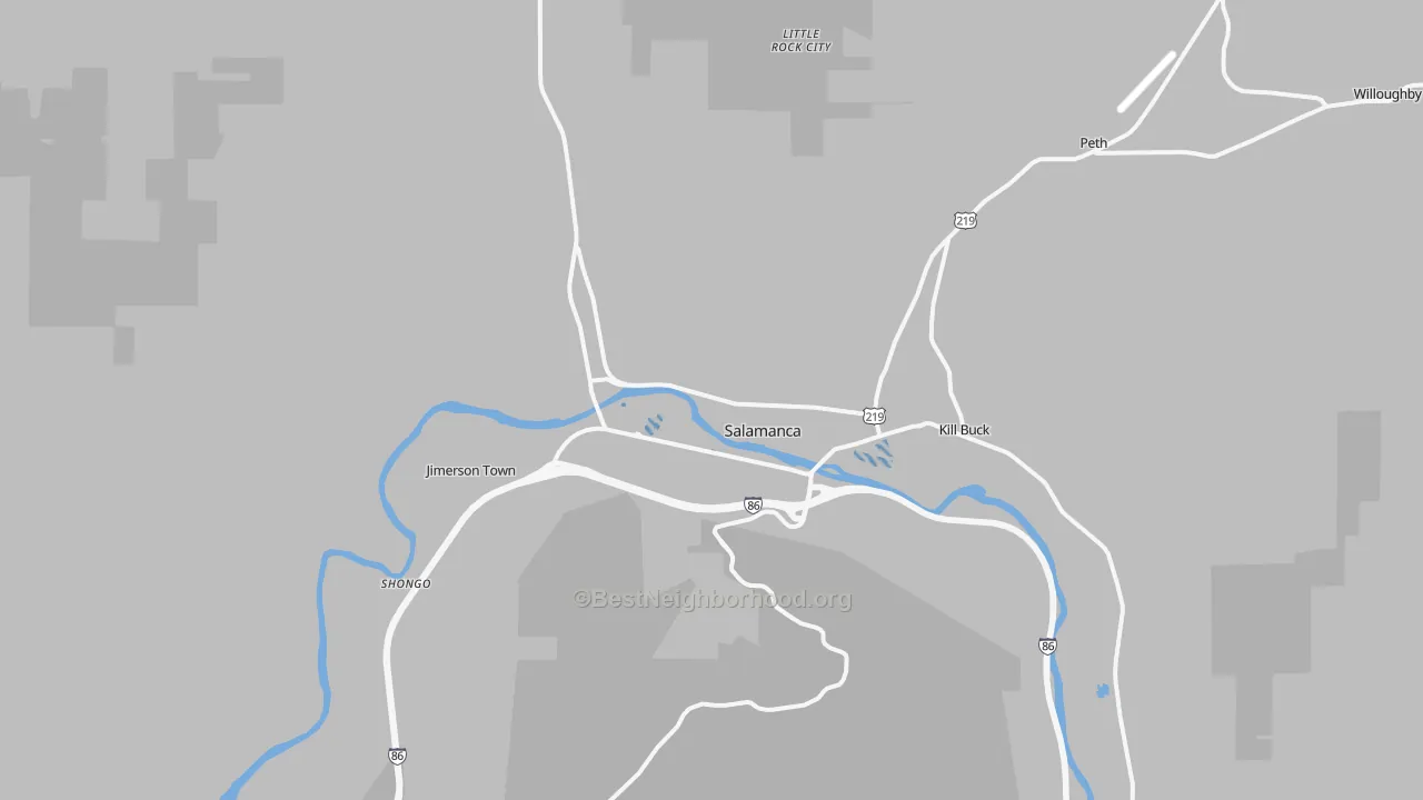 Transit Grade map of Salamanca, NY