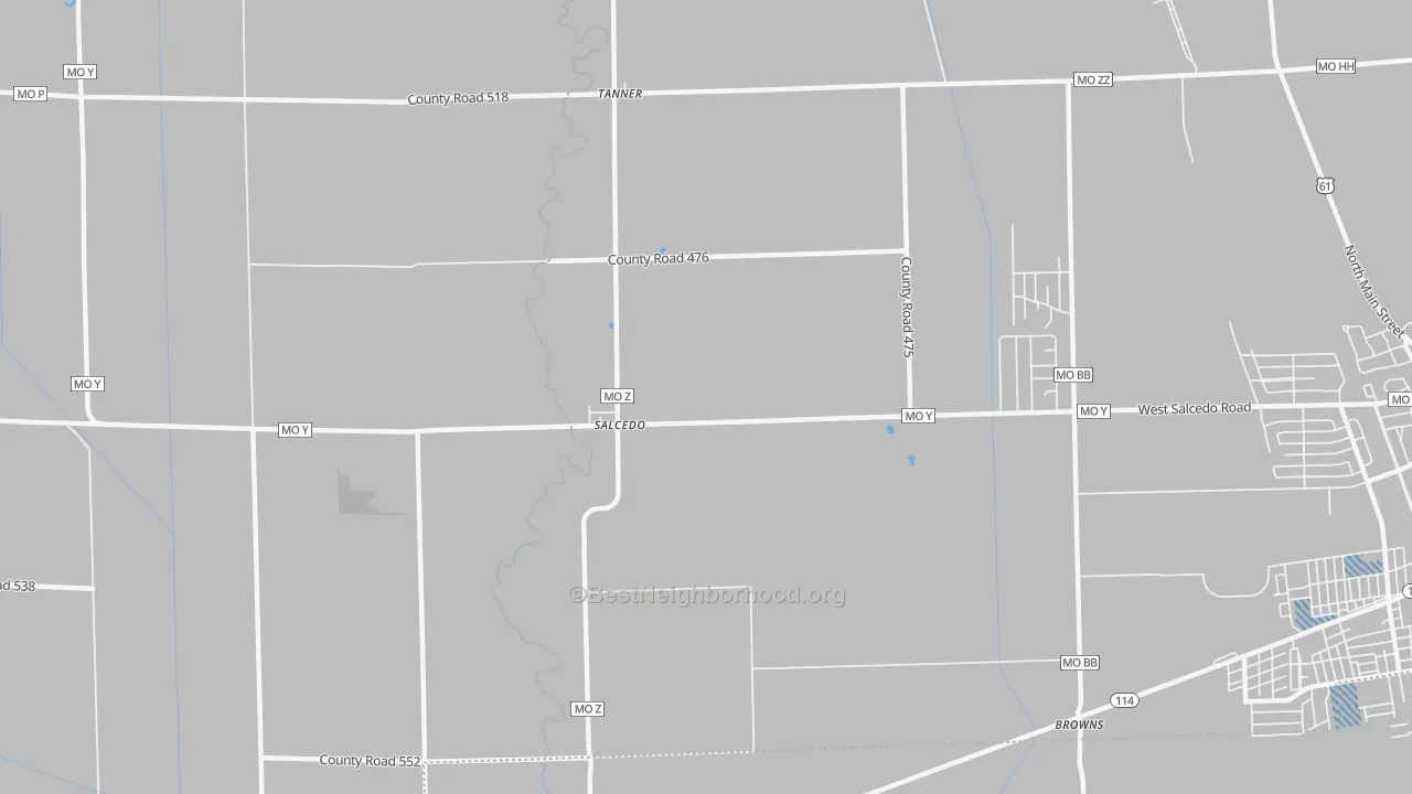 Transit Grade map of Salcedo, MO
