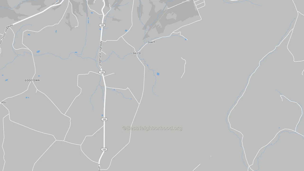 Transit Grade map of Salco, PA