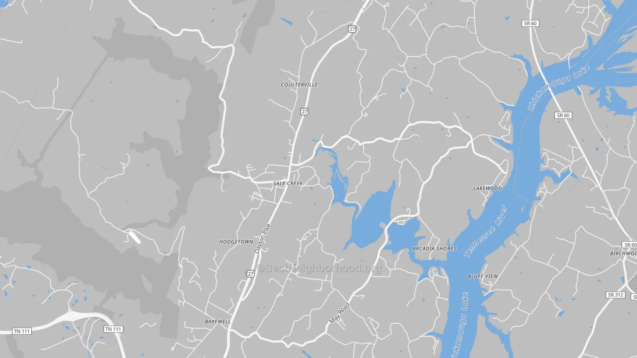 Transit Grade map of Sale Creek, TN