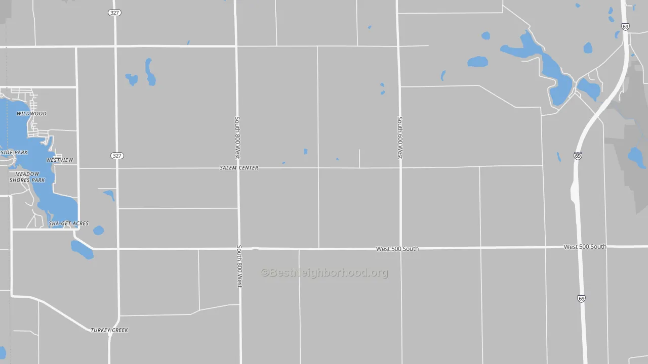 Transit Grade map of Salem Center, IN