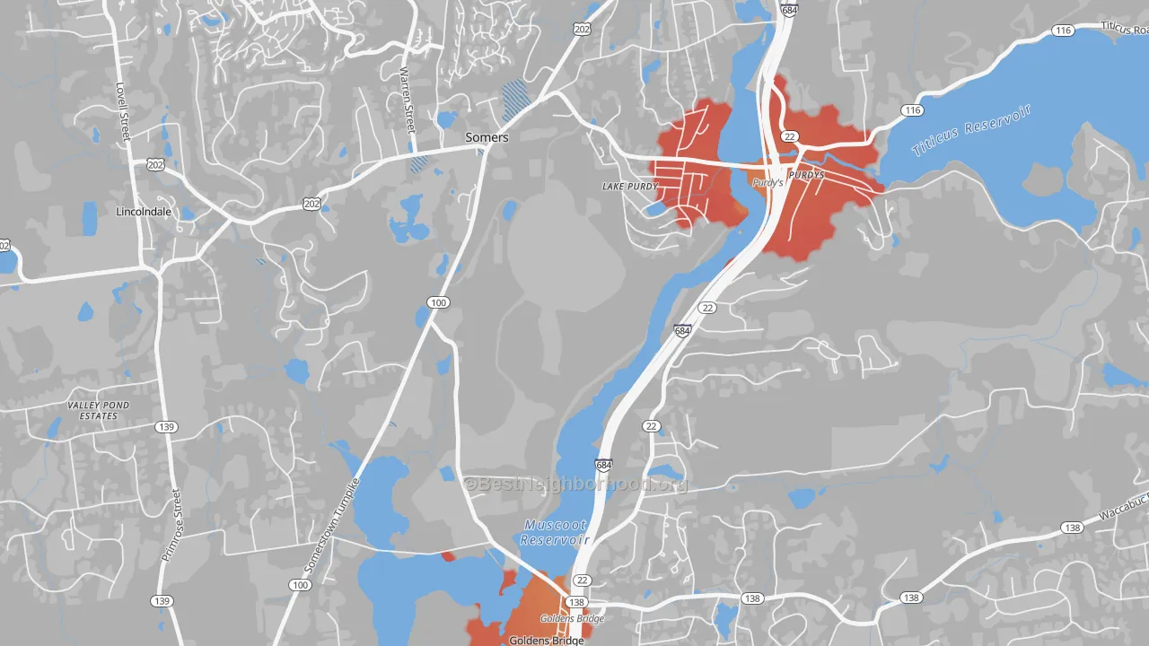 Transit Grade map of Salem Center, NY
