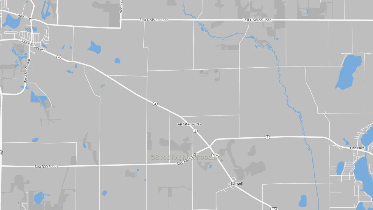 Transit Grade map of Salem Heights, IN