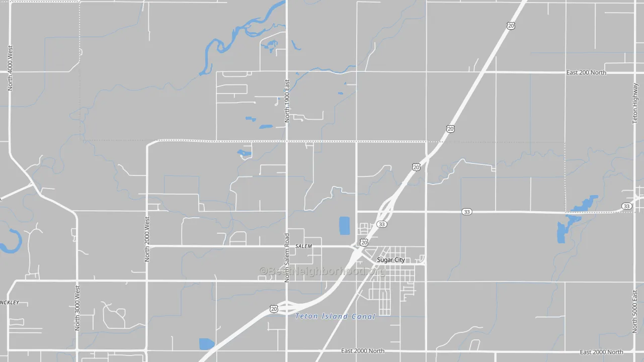 Transit Grade map of Salem, ID