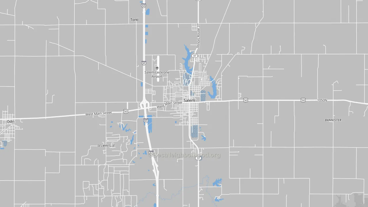 Transit Grade map of Salem, IL