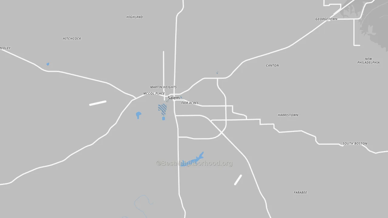 Transit Grade map of Salem, IN
