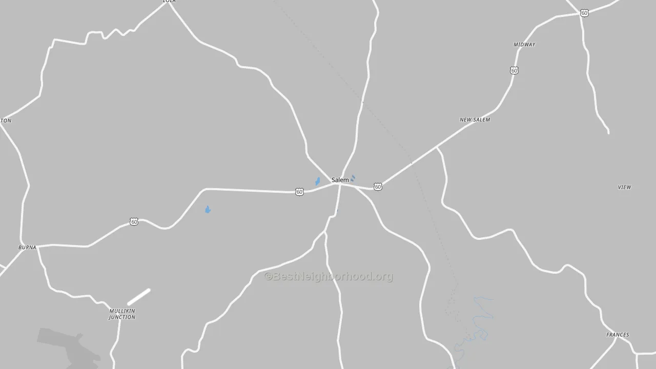 Transit Grade map of Salem, KY