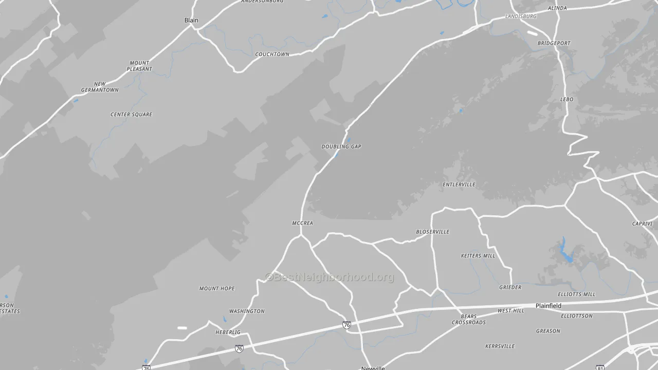 Transit Grade map of Salem, PA