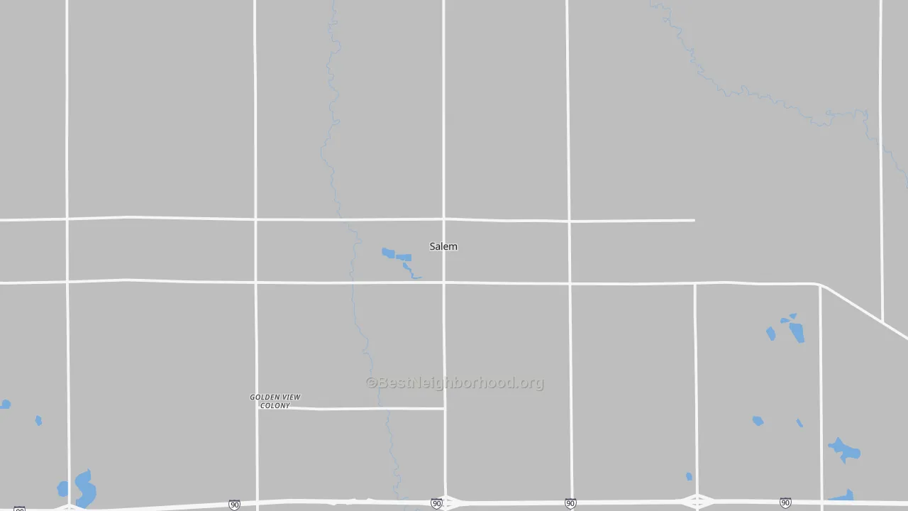 Transit Grade map of Salem, SD