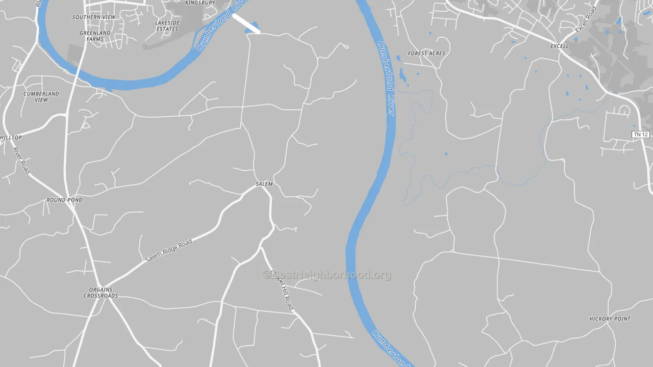 Transit Grade map of Salem, TN