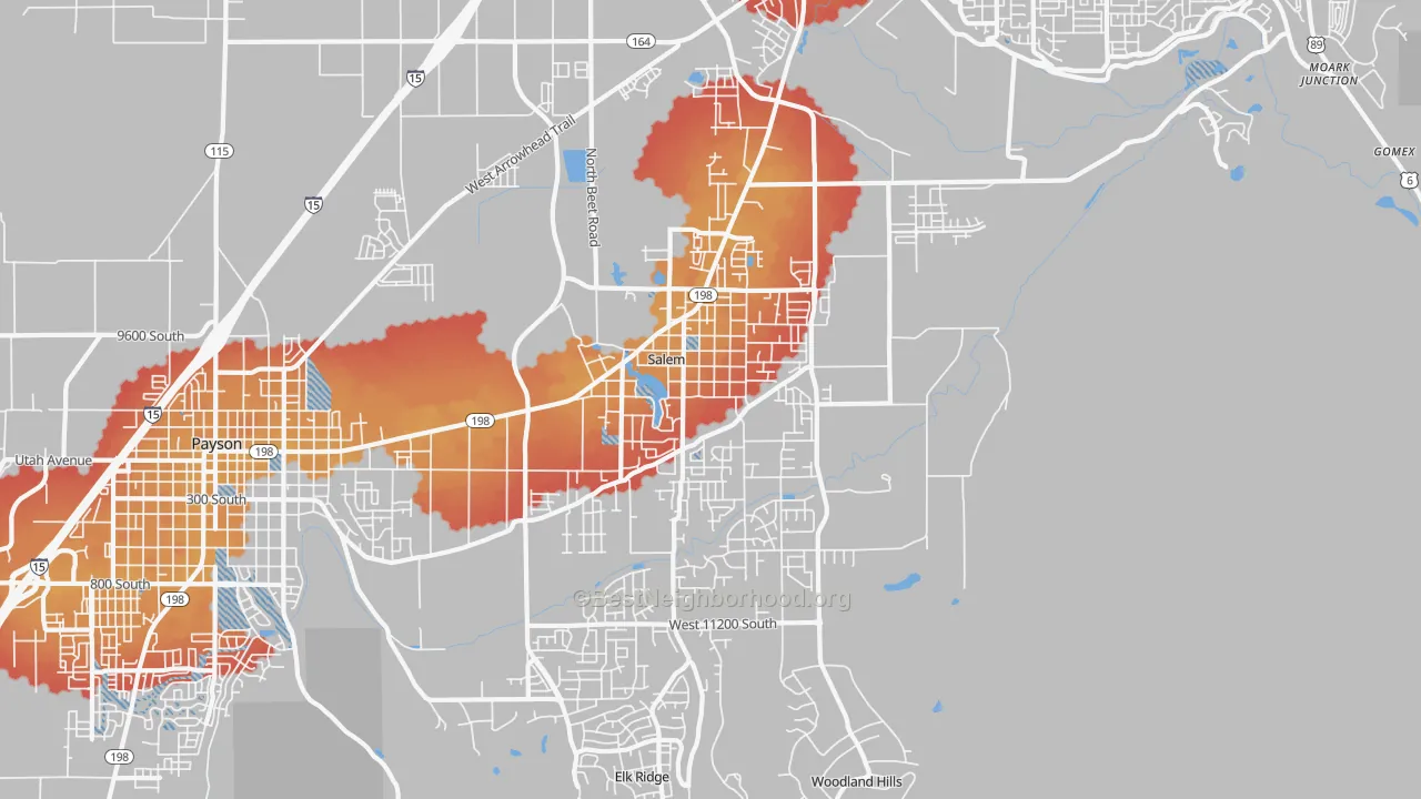 Transit Grade map of Salem, UT