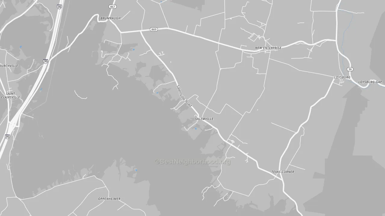 Transit Grade map of Salemville, PA
