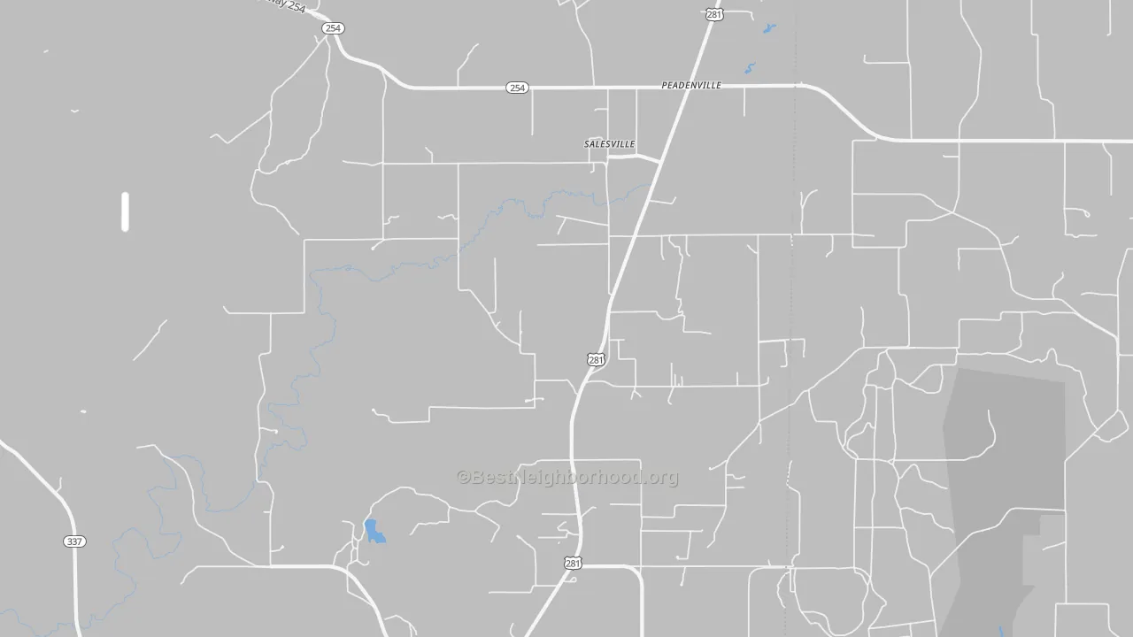 Transit Grade map of Salesville, TX