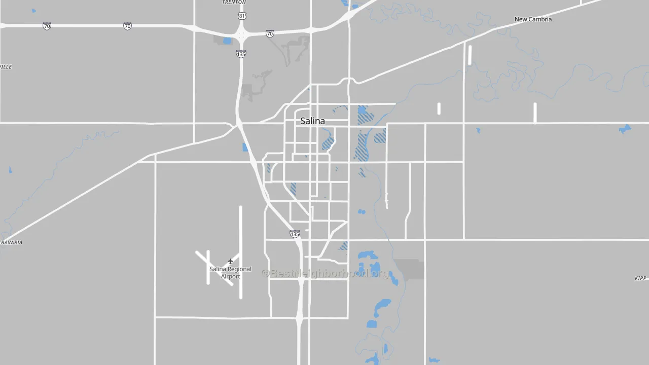 Transit Grade map of Salina, KS