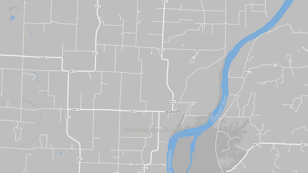 Transit Grade map of Saline City, MO