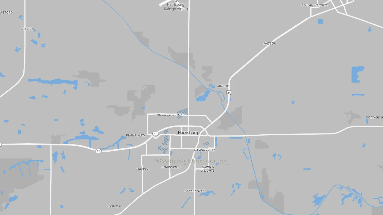 Transit Grade map of Saline County, IL