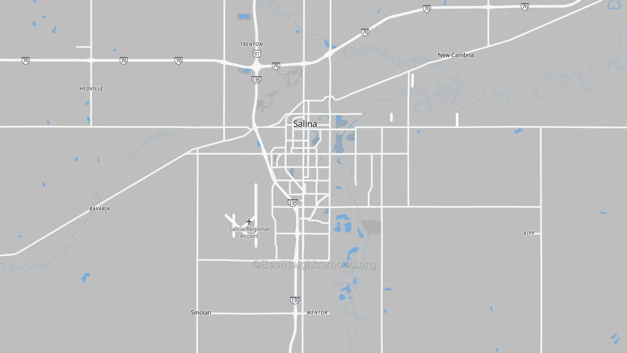 Transit Grade map of Saline County, KS