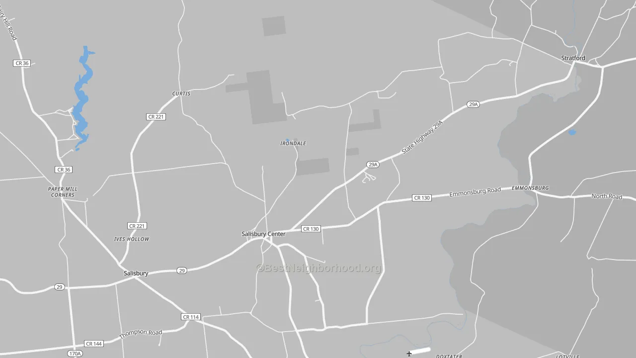 Transit Grade map of Salisbury Center, NY