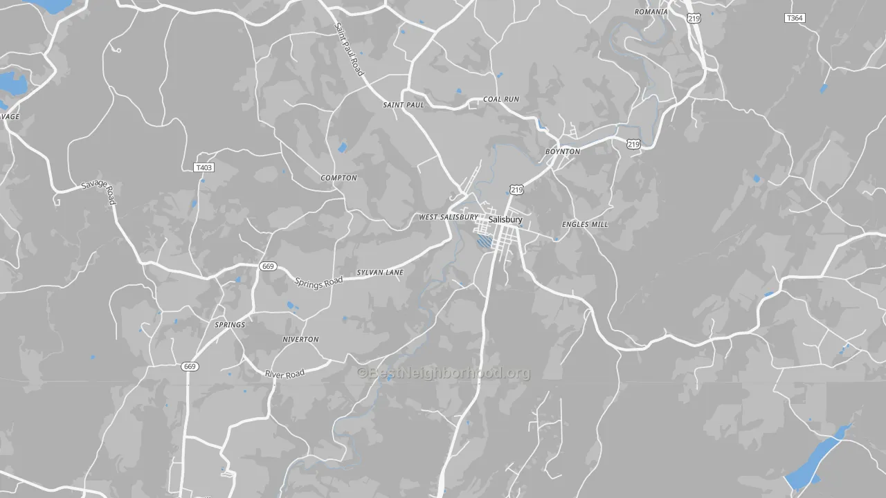Transit Grade map of Salisbury, PA