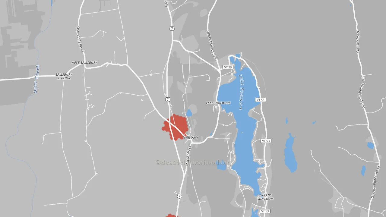 Transit Grade map of Salisbury, VT
