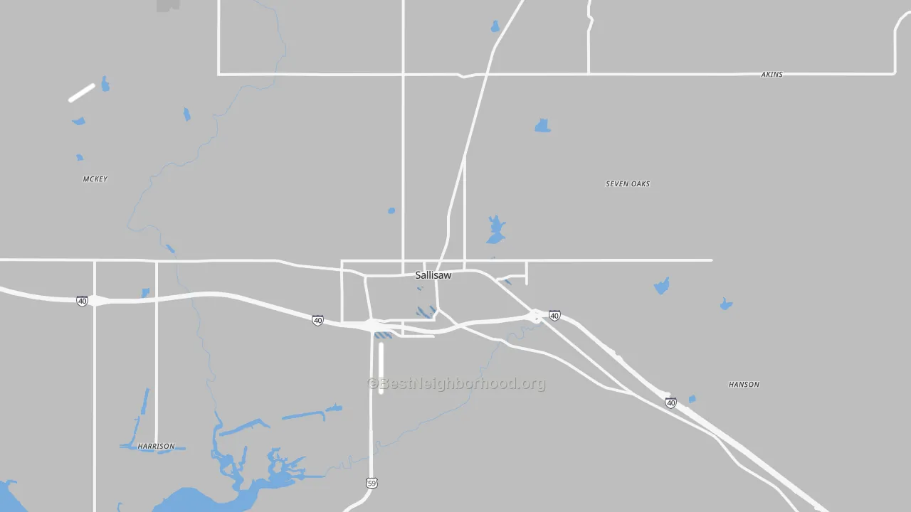 Transit Grade map of Sallisaw, OK