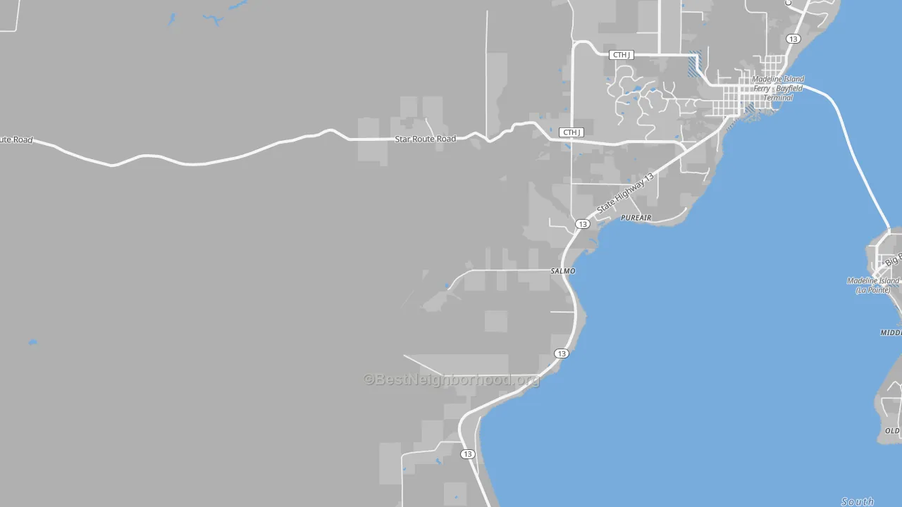 Transit Grade map of Salmo, WI