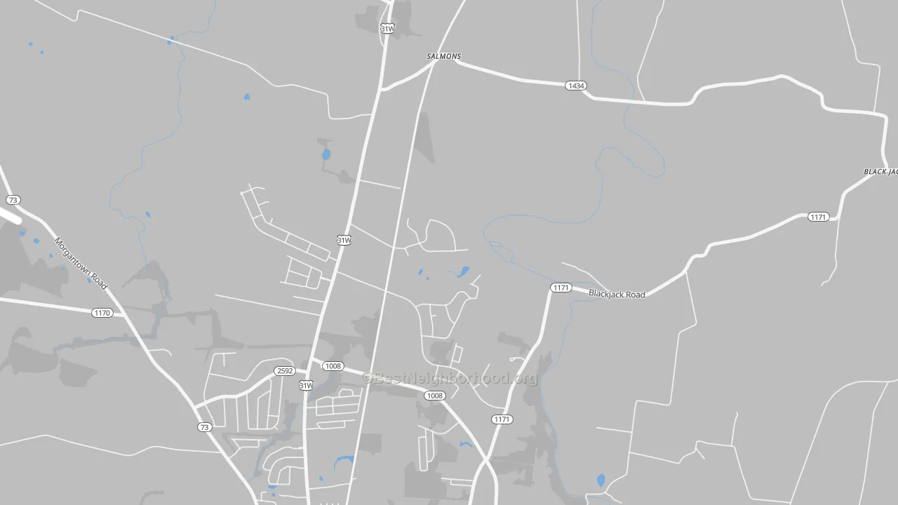Transit Grade map of Salmon, KY