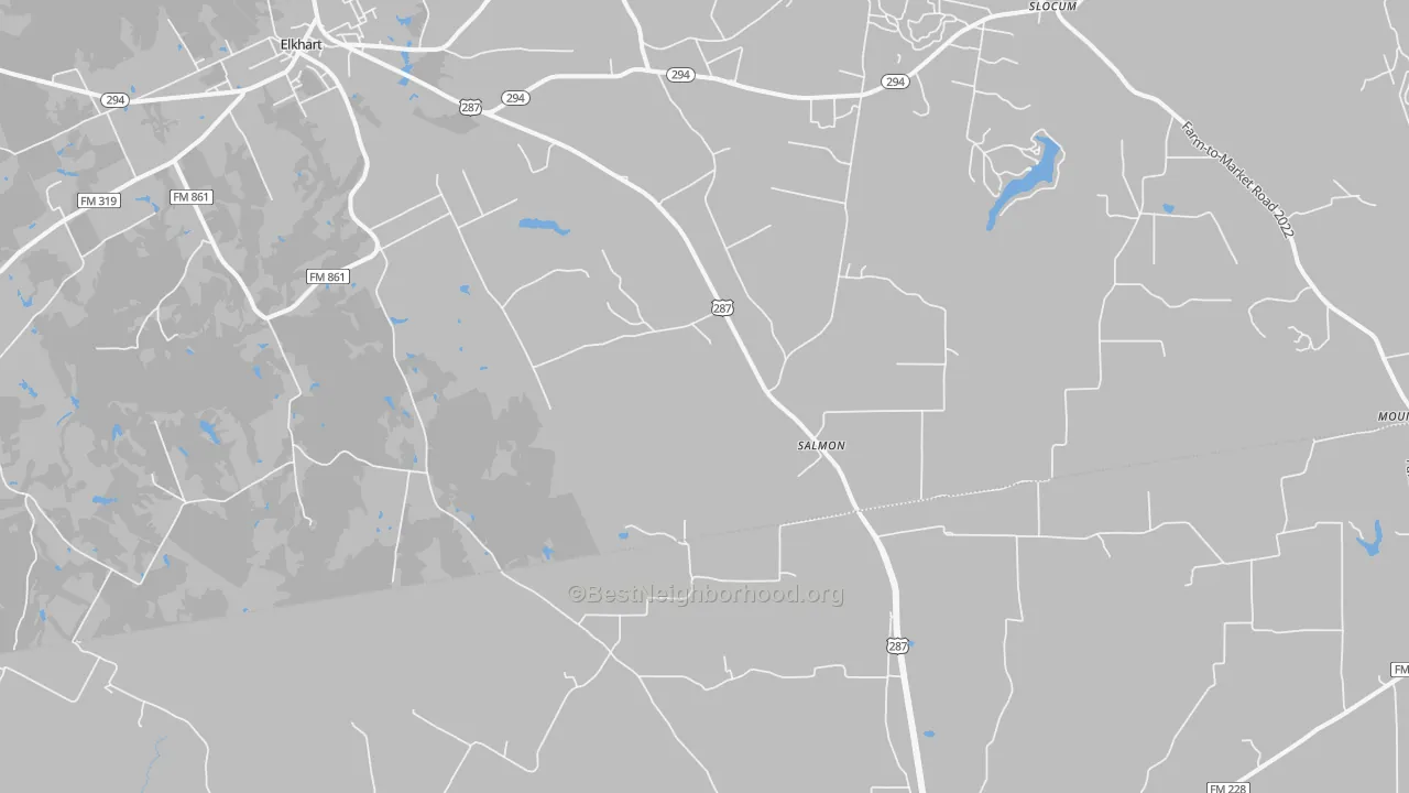 Transit Grade map of Salmon, TX