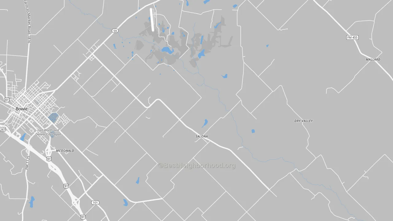 Transit Grade map of Salona, TX