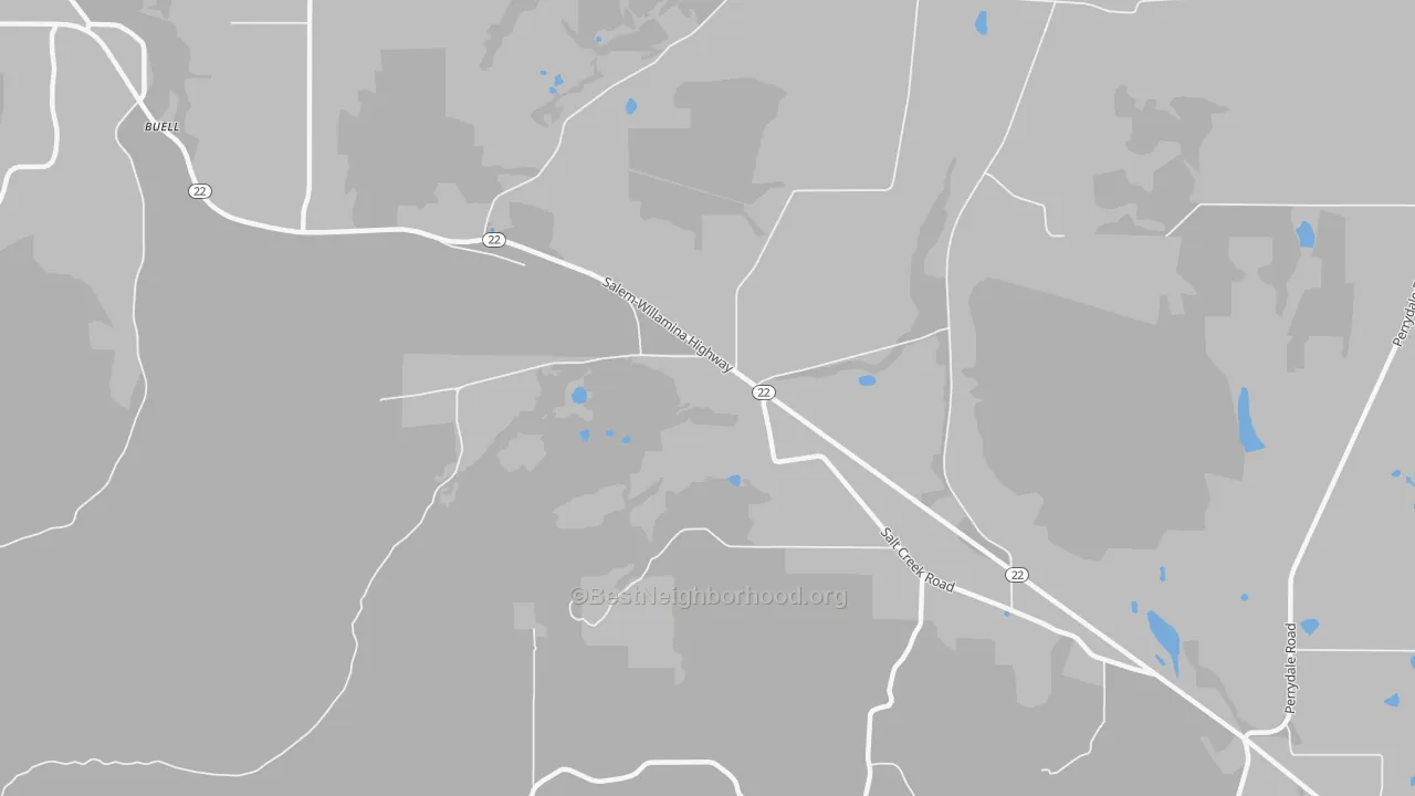 Transit Grade map of Salt Creek, OR