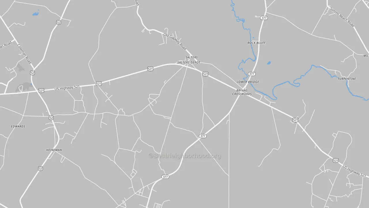 Transit Grade map of Salters, SC