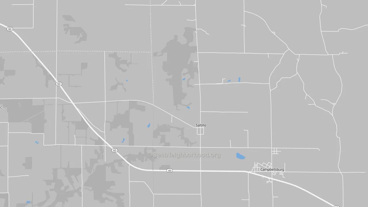 Transit Grade map of Saltillo, IN