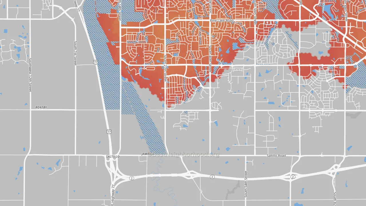 Transit Grade map of Saltillo, NE