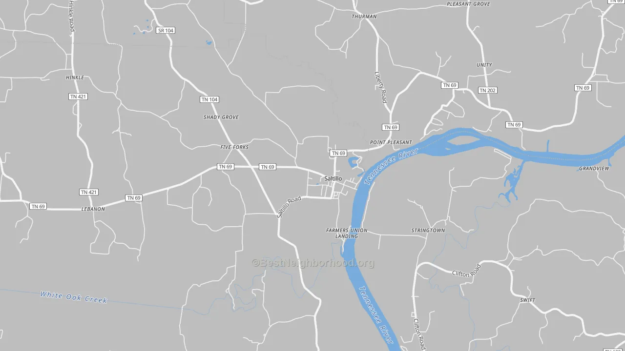 Transit Grade map of Saltillo, TN